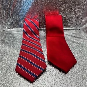Club Room Silk Tie Red White Blue Stripes